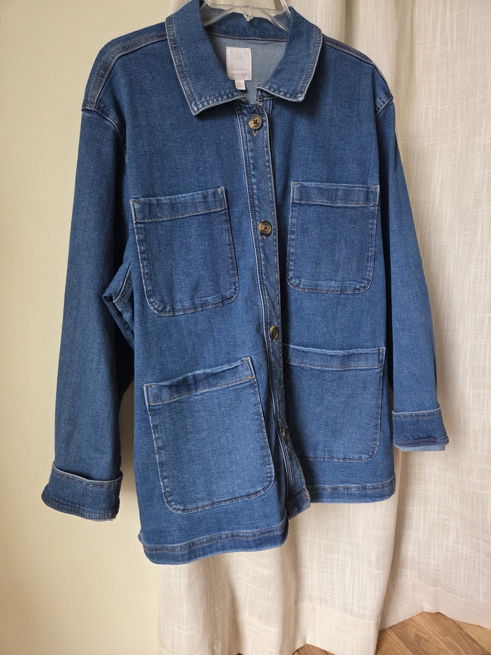 LC Lauren Conrad Denim Utility Chore Jacket size XL